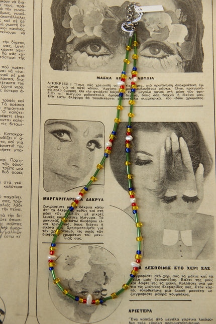 Super cute handmade Glass & Pearl chocher