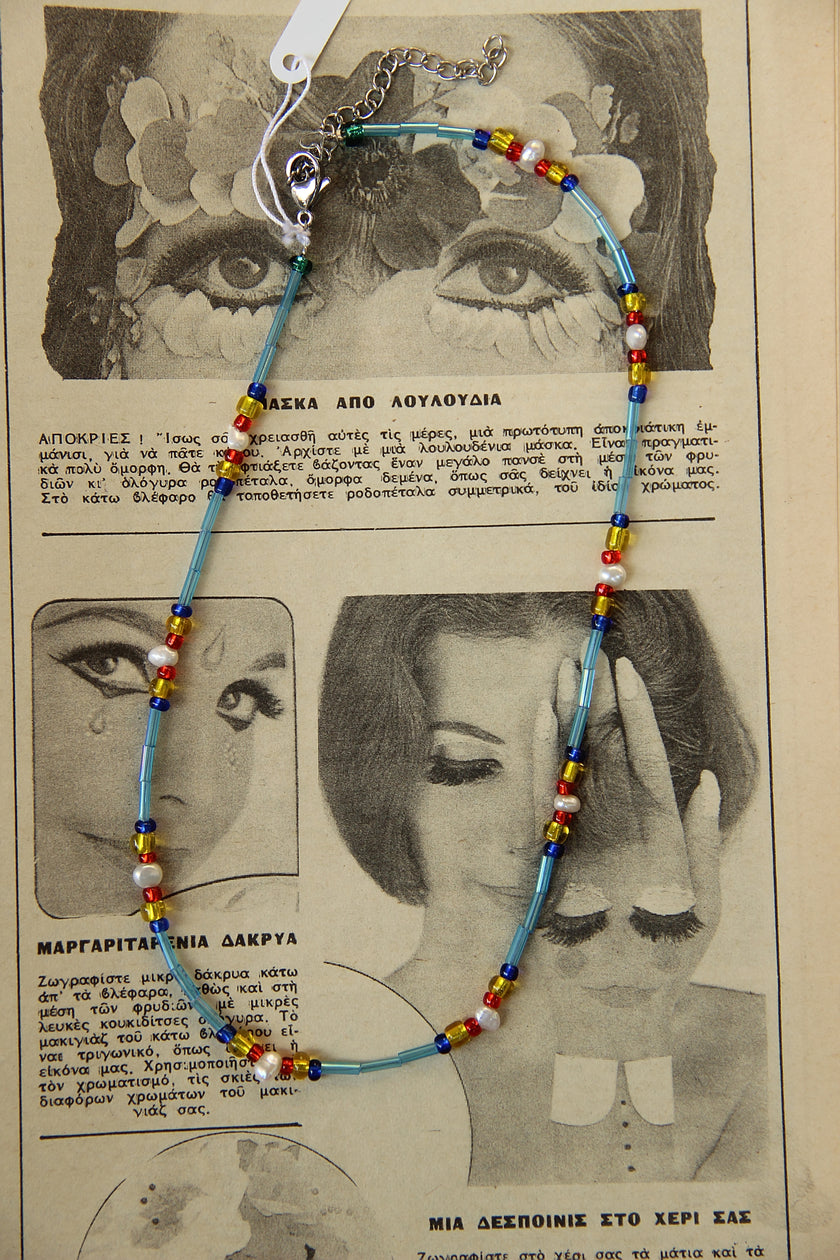 Super cute handmade Glass & Pearl chocher