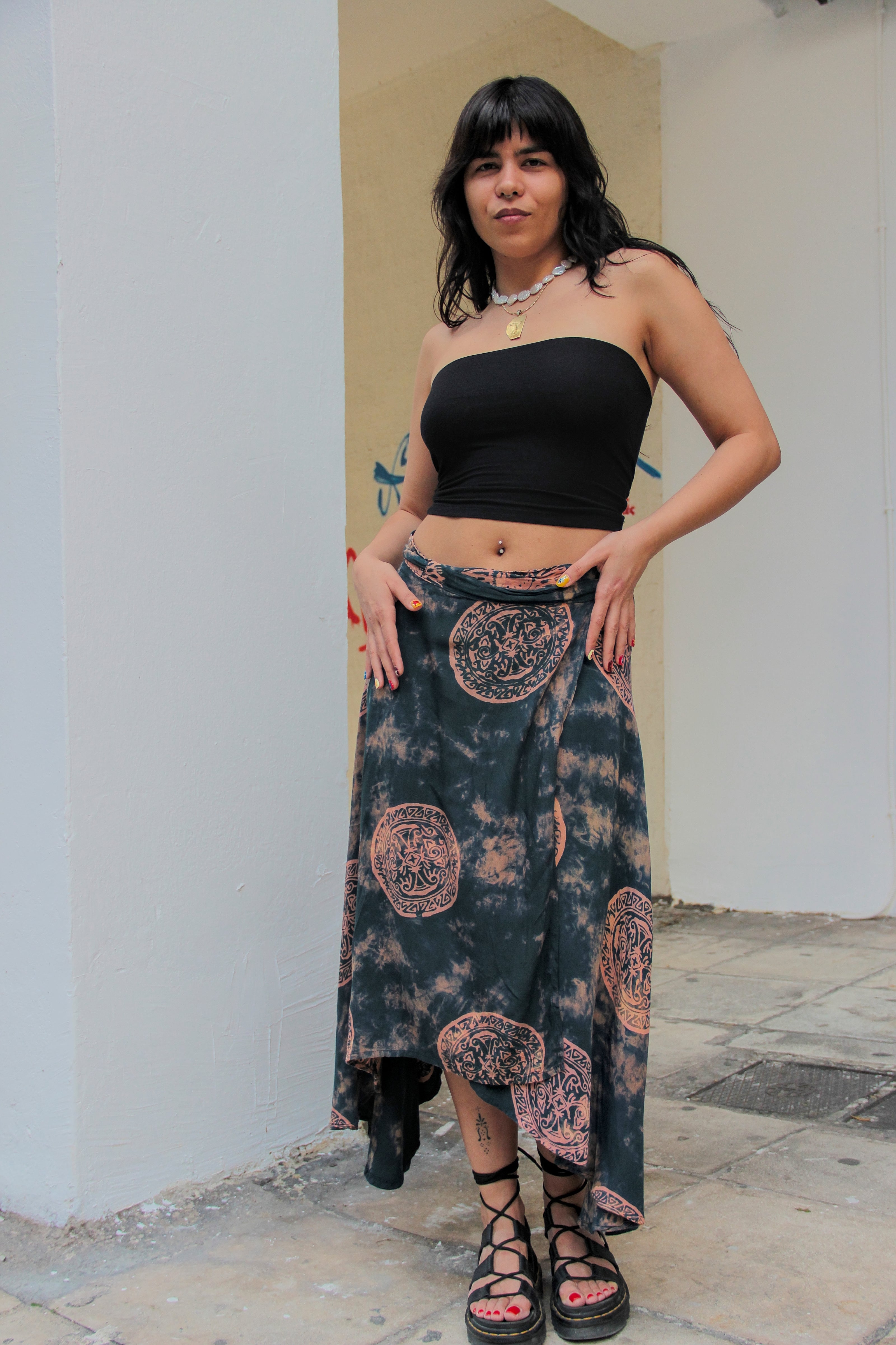 Super hoy assymetrical wrap skirt (S/L)