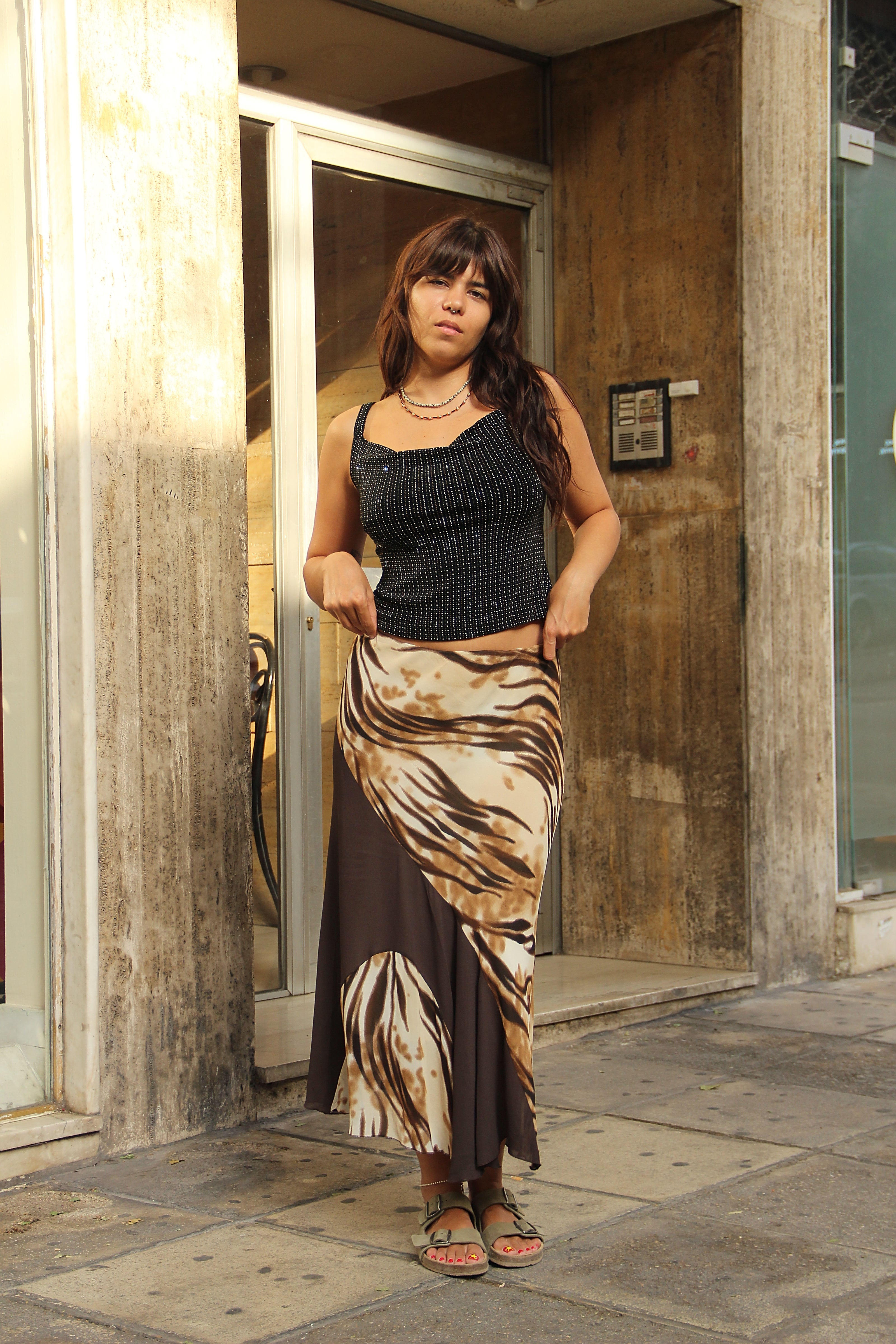 Vintage maxi 90s style dress (L)