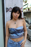 Cosette stunning up-cycled tie top