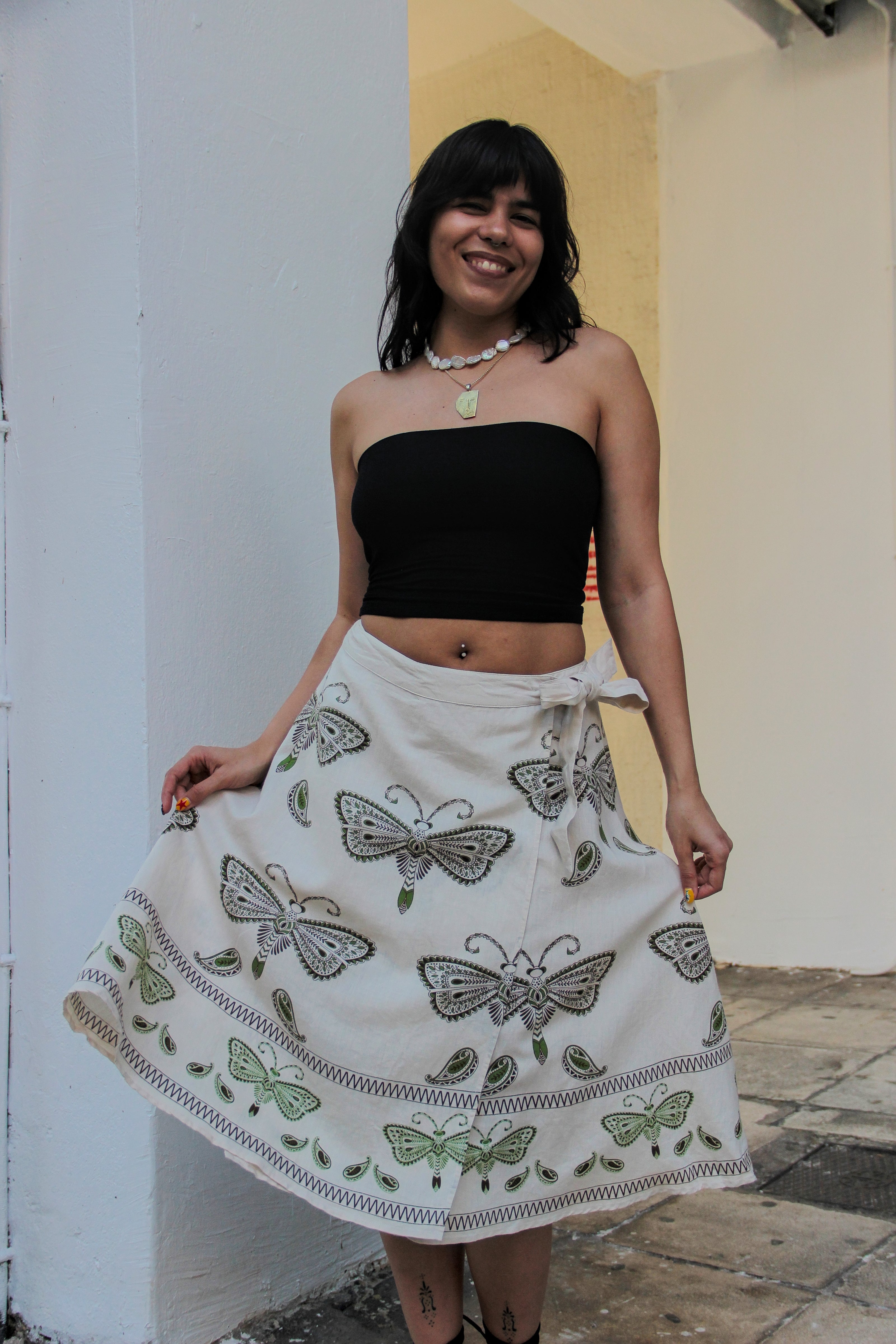 Super cute floral wrap skirt (M/L)