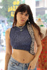 Cosette up-cycled asymmetrical top