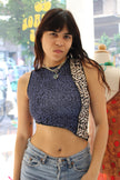 Cosette up-cycled asymmetrical top