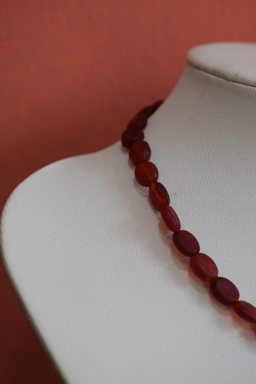 Handmade glass bead necklace