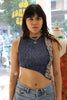 Cosette up-cycled asymmetrical top