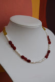 Handmade Natural Freshwater Pearl & Glass Bead Necklace