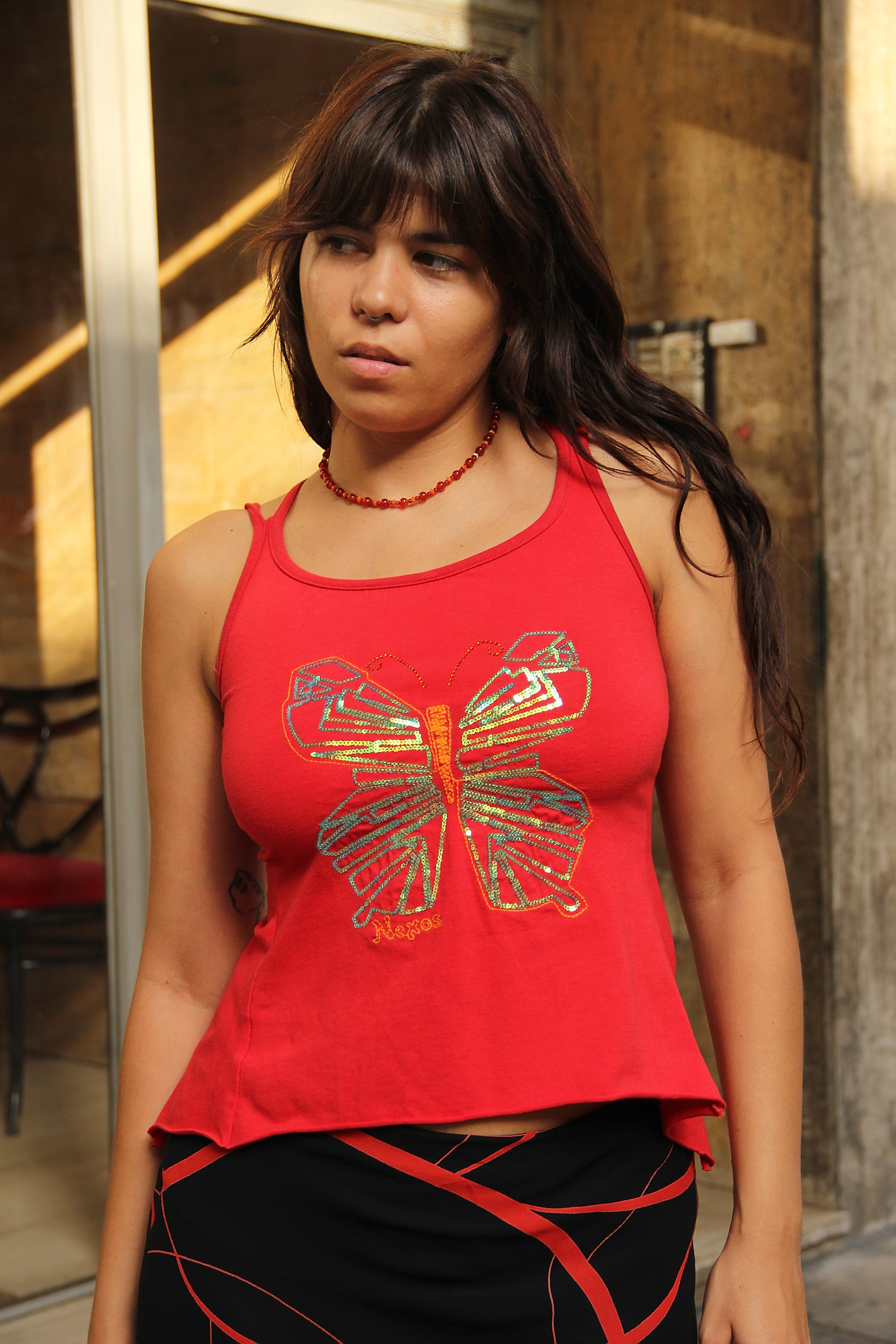 Super cute Y2K butterfly backless top (S/M)