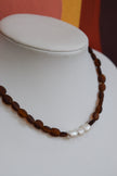 Handmade Natural Freshwater Pearl &Glass Bead Necklace