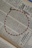 Handmade glass necklace with selenite bead