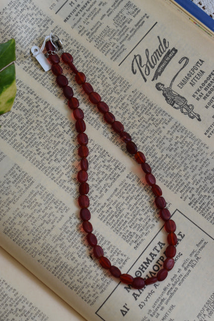 Handmade glass bead necklace