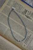 Handmade Natural Freshwater Pearl & Selenite & Blue Glass Bead Necklace