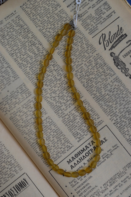 Handmade glass bead necklace