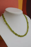Handmade green glass beads necklace