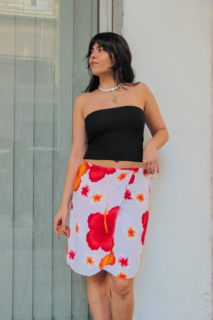 Super cute floral wrap skirt (M/XL)