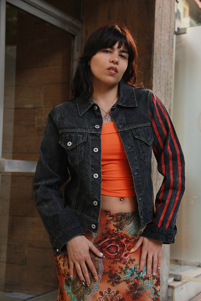Handpainted REPLAY woman's denim jacket (M)