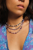 Ocean Mist Pearl Necklace – Handmade Freshwater Pearl & Blue/Green Beaded Necklace