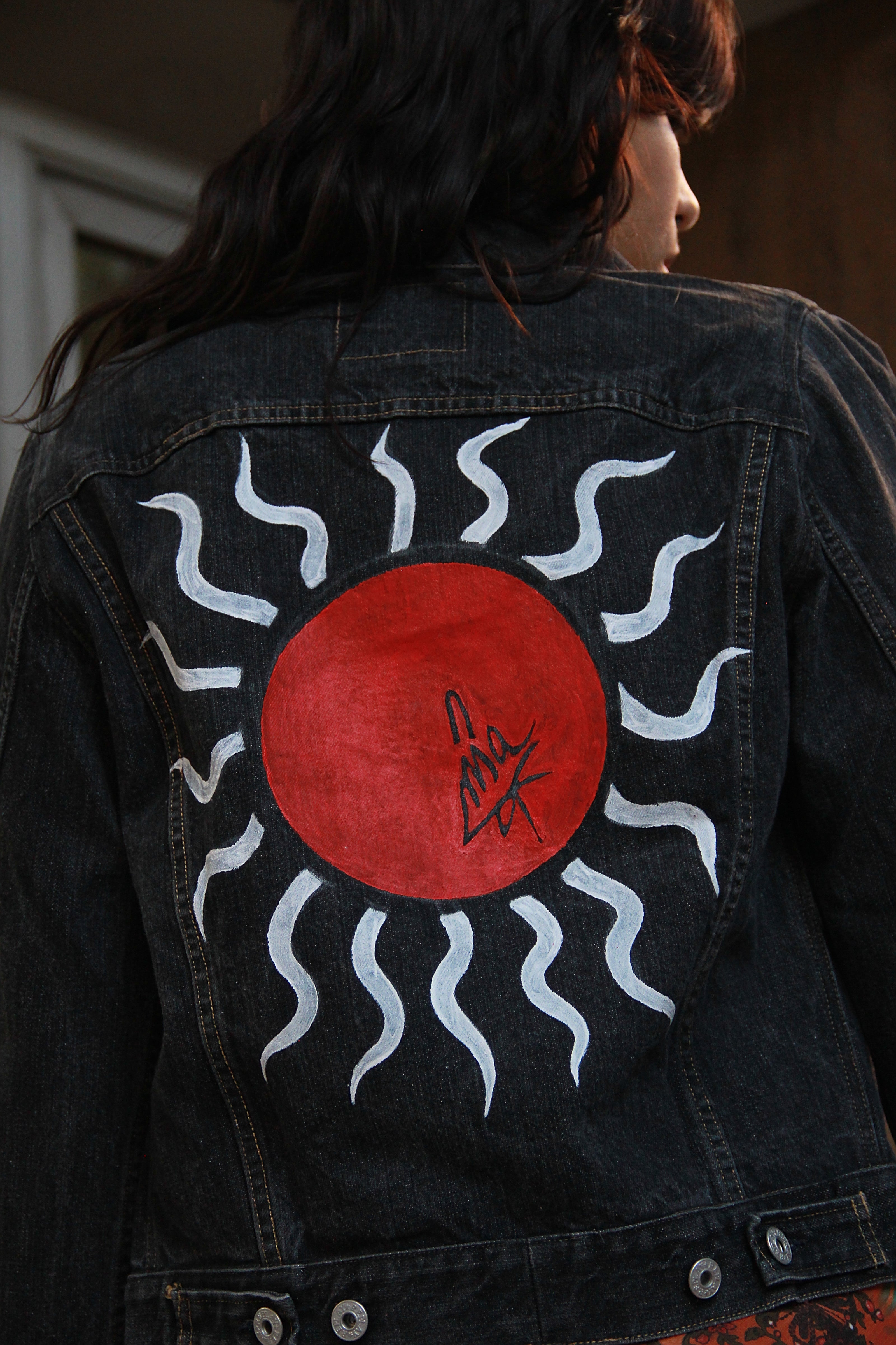 Handpainted REPLAY woman's denim jacket (M)