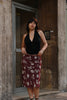 Vintage 90s style midi patterned skirt (M)