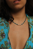 Stunning handmade necklace with glass beads & natural pearls