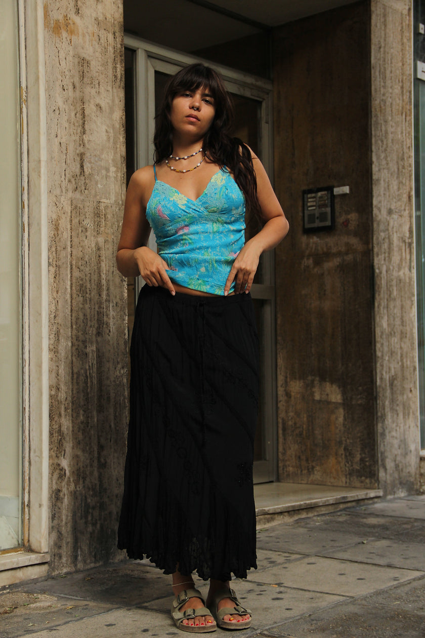 Vintage boho black skirt (one size)