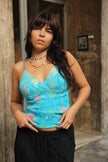 Vintage silk Y2K top (S)
