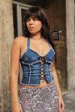 Super hot denim corset top (S/M)