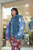 Handpainted Men's LEE denim jacket (L)