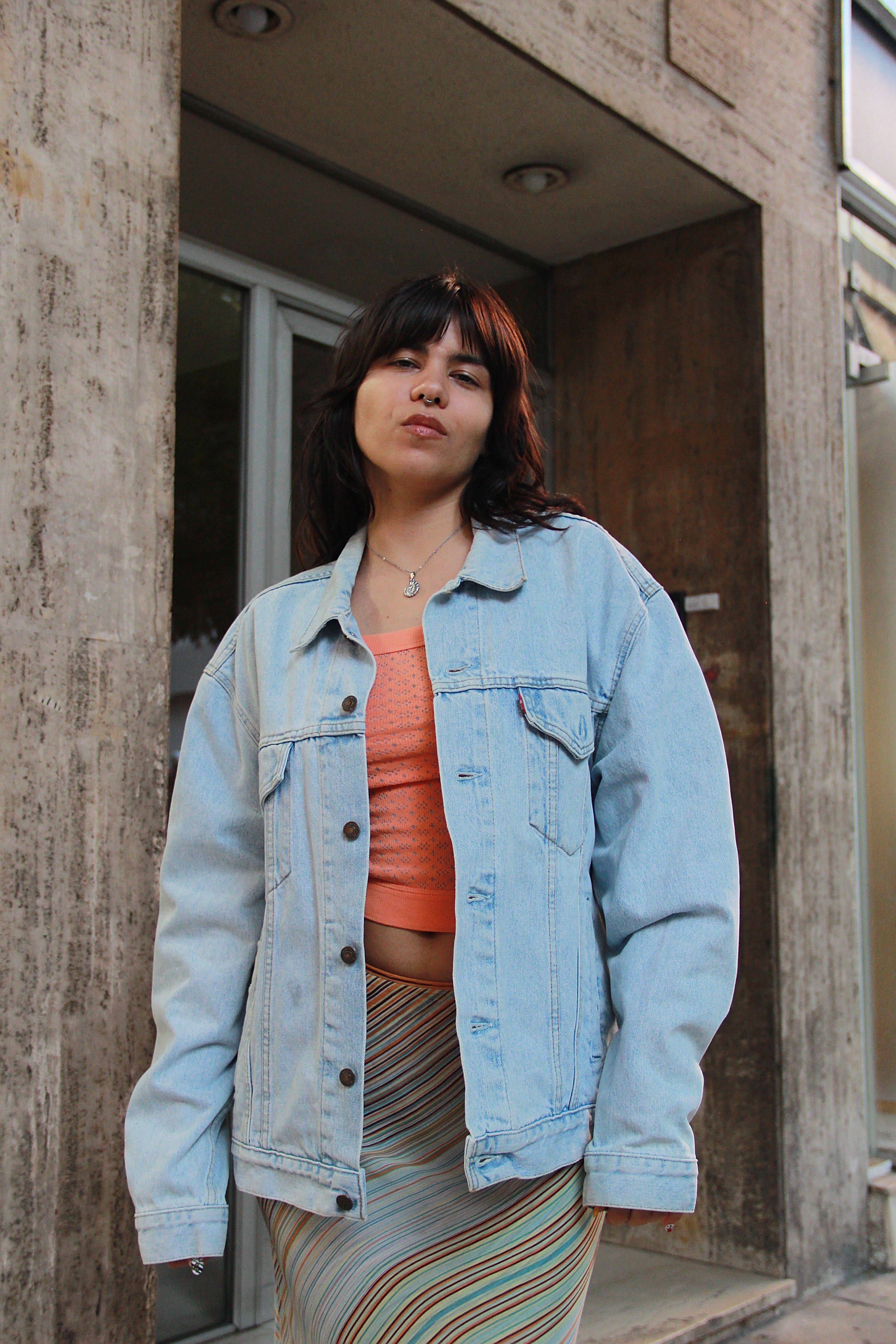 Handpainted Men's Levis denim Jacket (XXL)