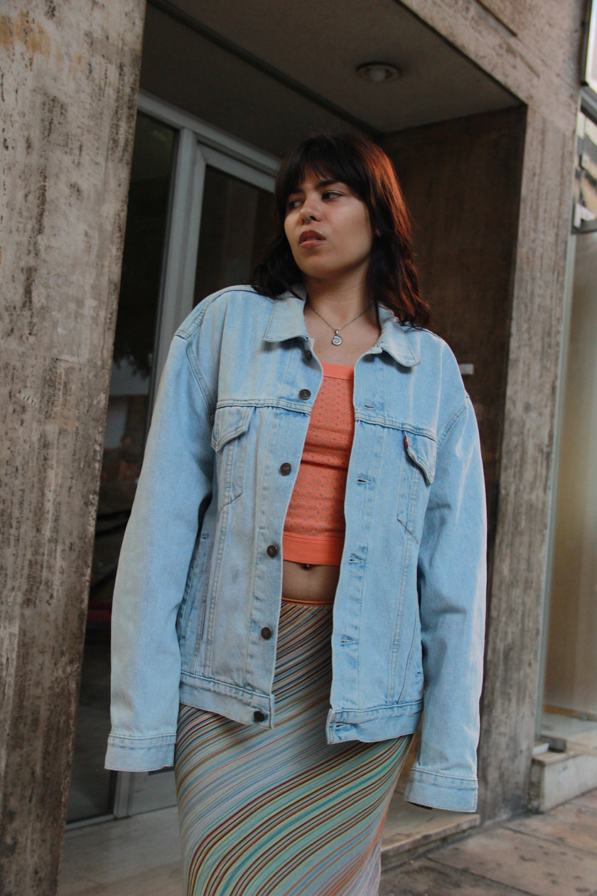 Handpainted Men's Levis denim Jacket (XXL)