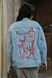 Handpainted Men's Levis denim Jacket (XXL)