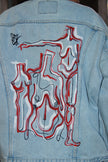 Handpainted Men's Levis denim Jacket (XXL)