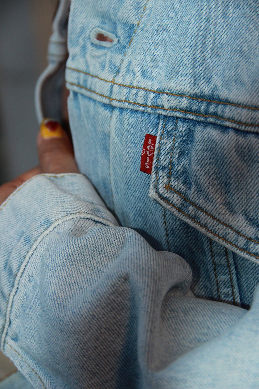 Handpainted Men's Levis denim Jacket (XXL)