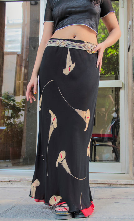 Stunning maxi floral skirt (L/XL)