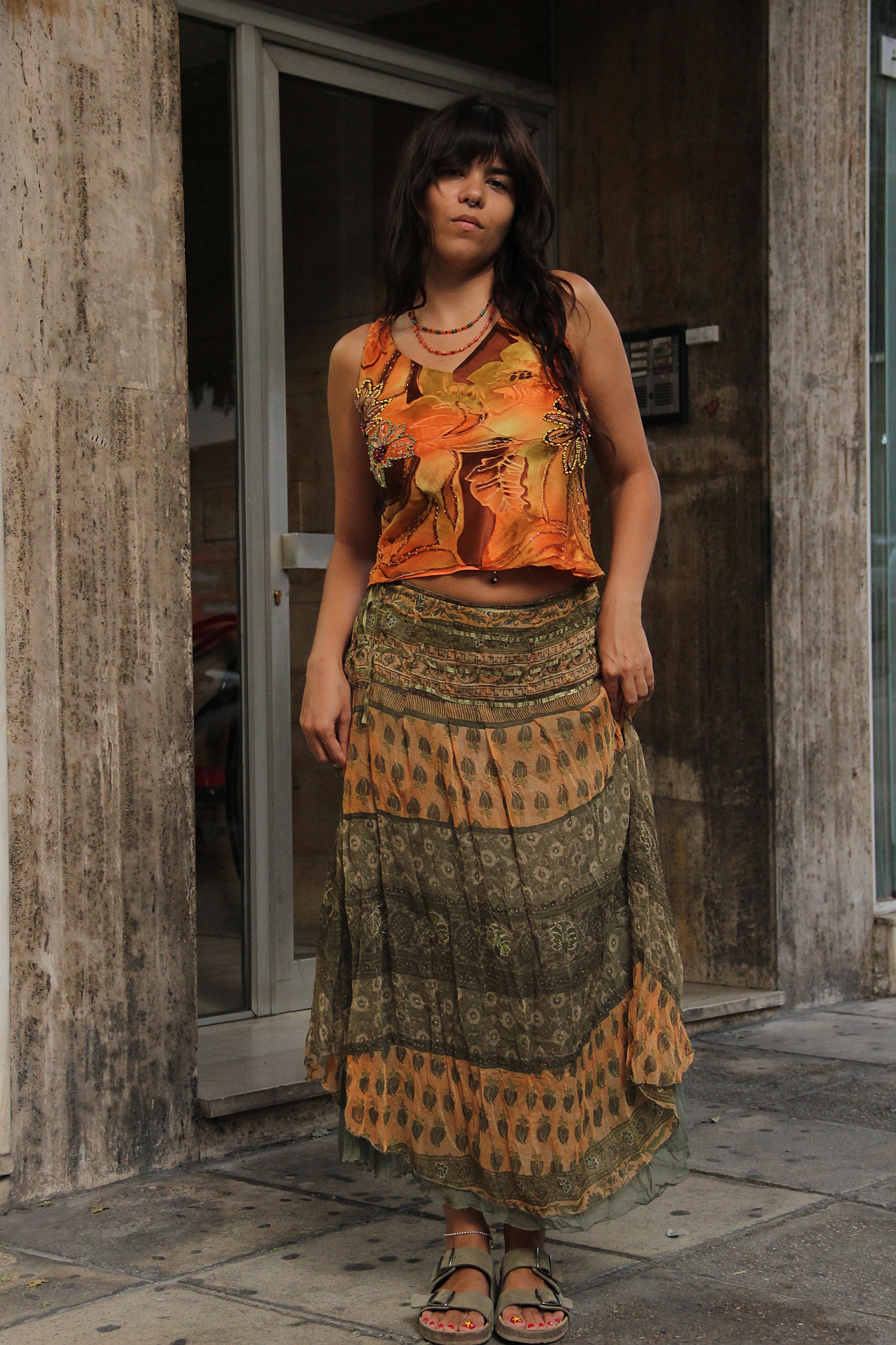 Vintage maxi boho skirt (S/M)