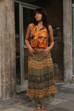 Vintage Y2K 100% silk top with sequins & beads (S/M)