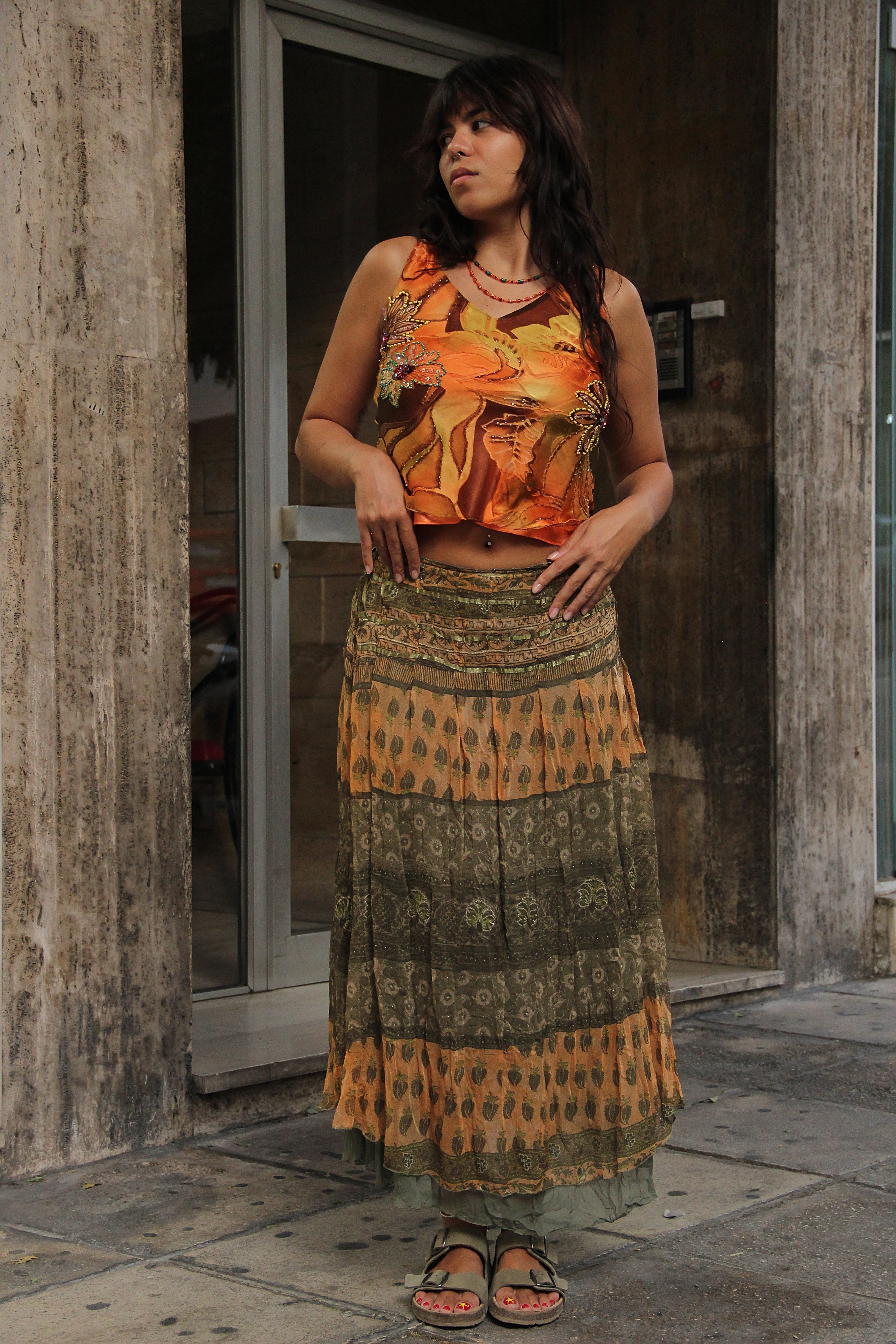 Vintage maxi boho skirt (S/M)