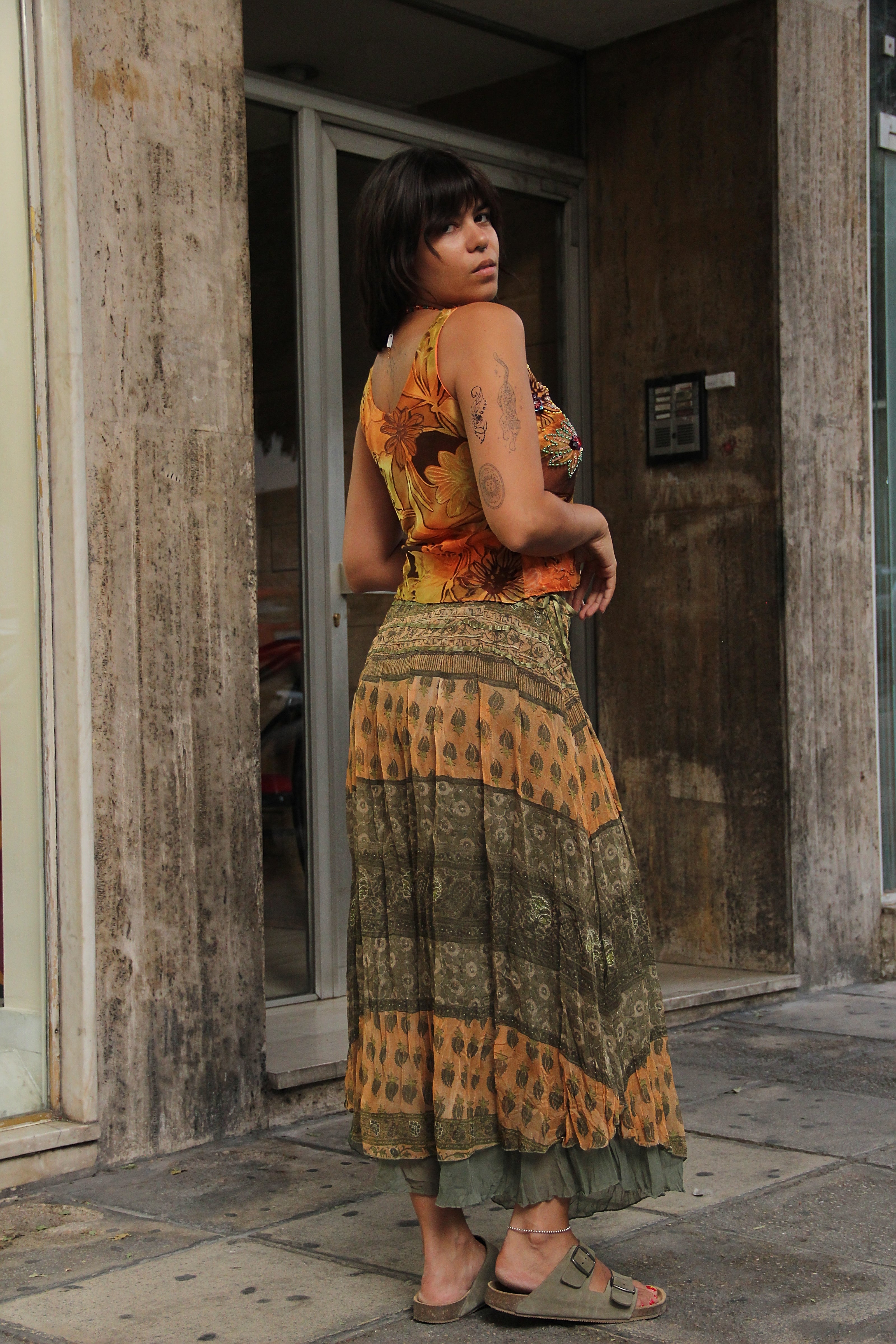 Vintage maxi boho skirt (S/M)