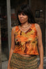 Vintage Y2K 100% silk top with sequins & beads (S/M)