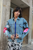 Handpainted Woman's Levis denim jacket (L)