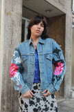 Handpainted Woman's Levis denim jacket (L)