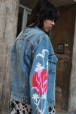 Handpainted Woman's Levis denim jacket (L)