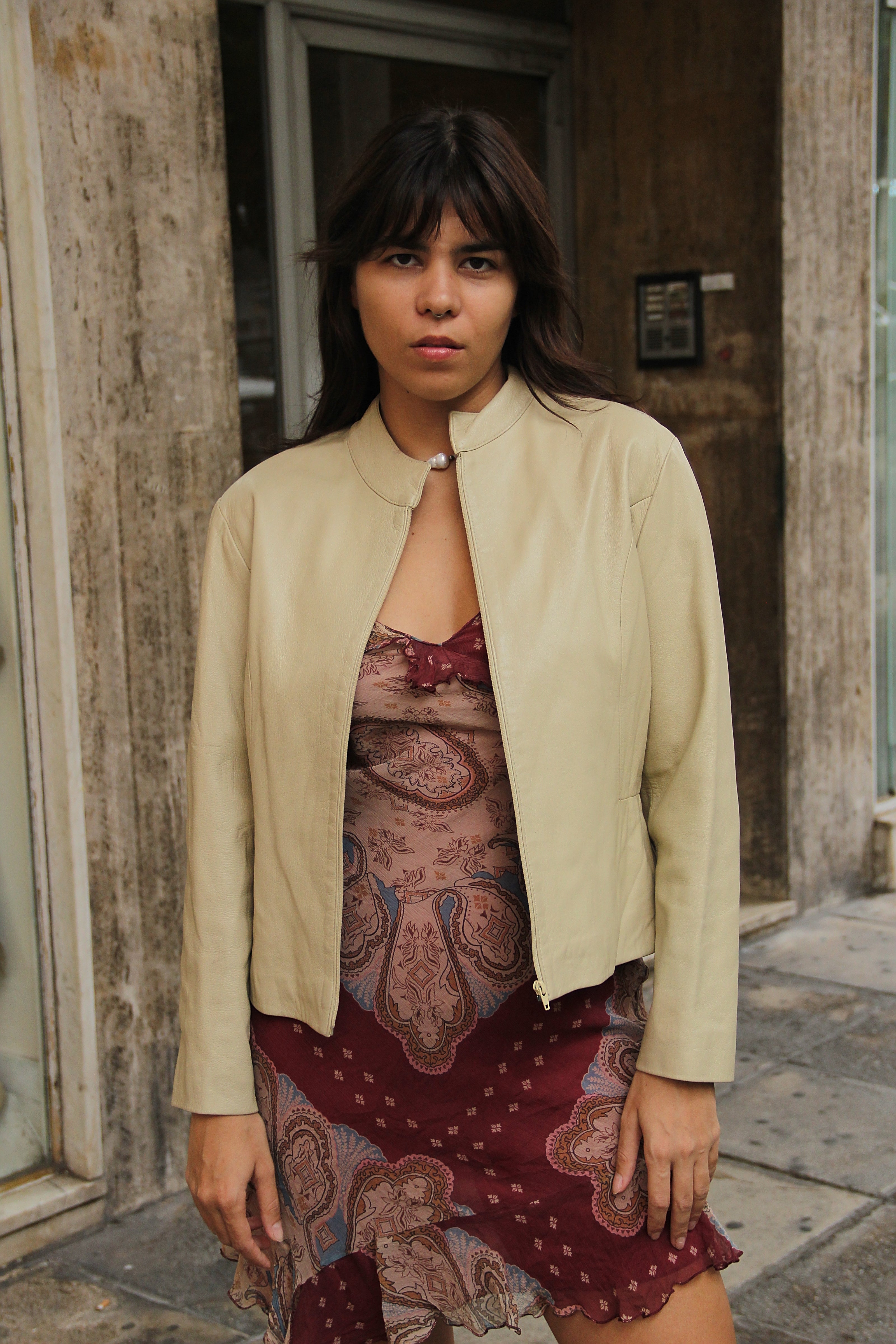 Vintage genuine leather jacket (M)