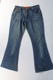 Super cute Y2K flare jeans with bead detailing