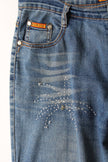 Super cute Y2K flare jeans with bead detailing