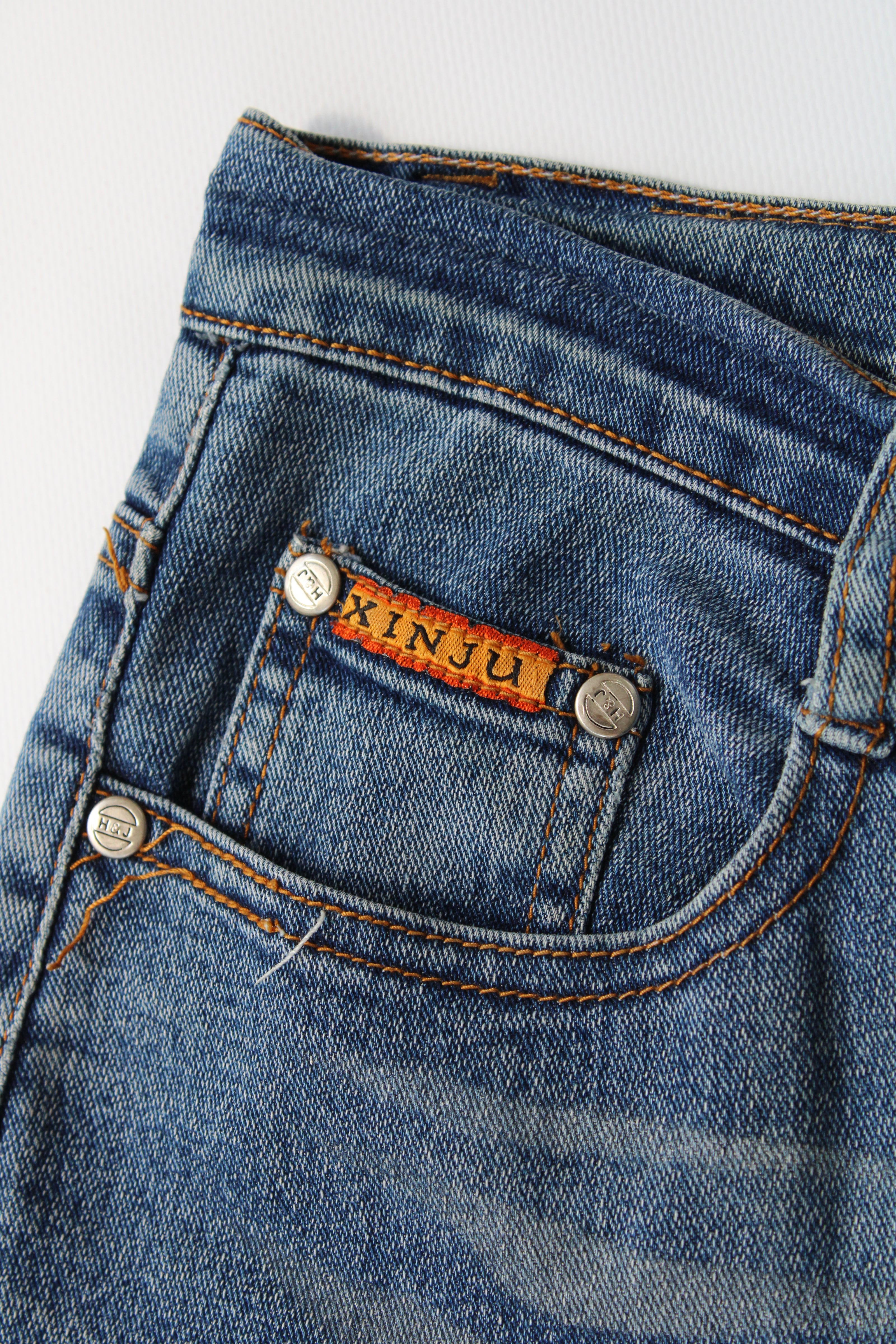 Super cute Y2K flare jeans with bead detailing