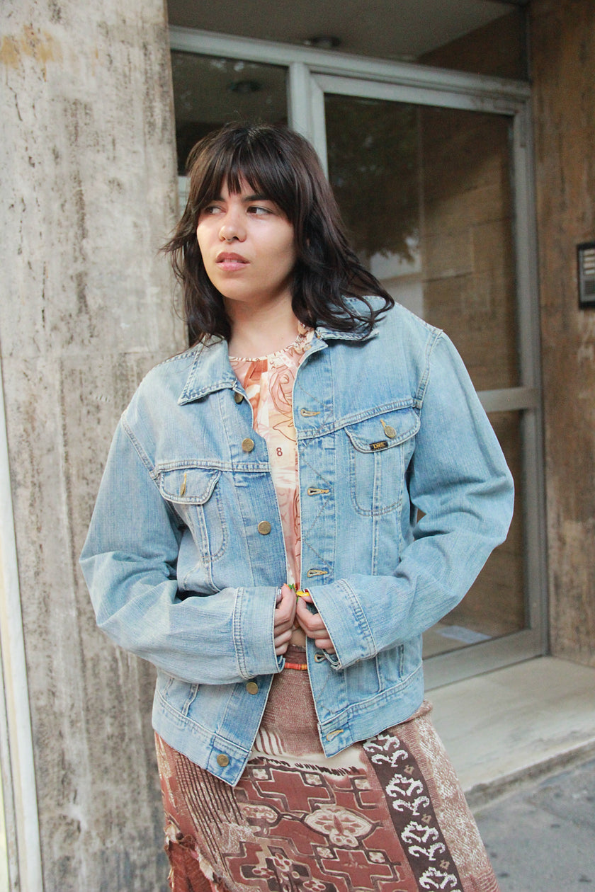 Handpainted Men's LEE denim jacket (L)