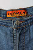 Super cute Y2K flare jeans with bead detailing