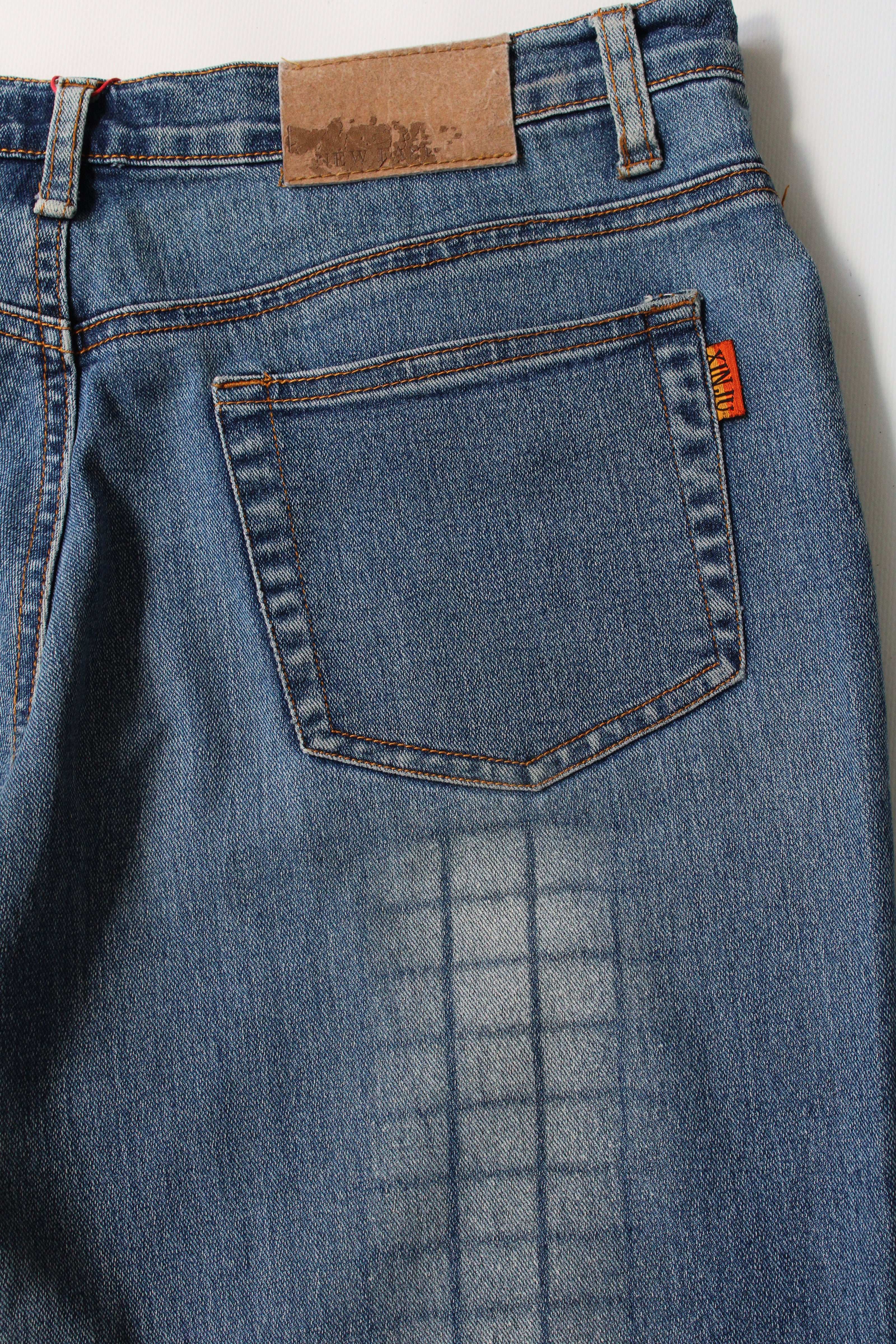 Super cute Y2K flare jeans with bead detailing