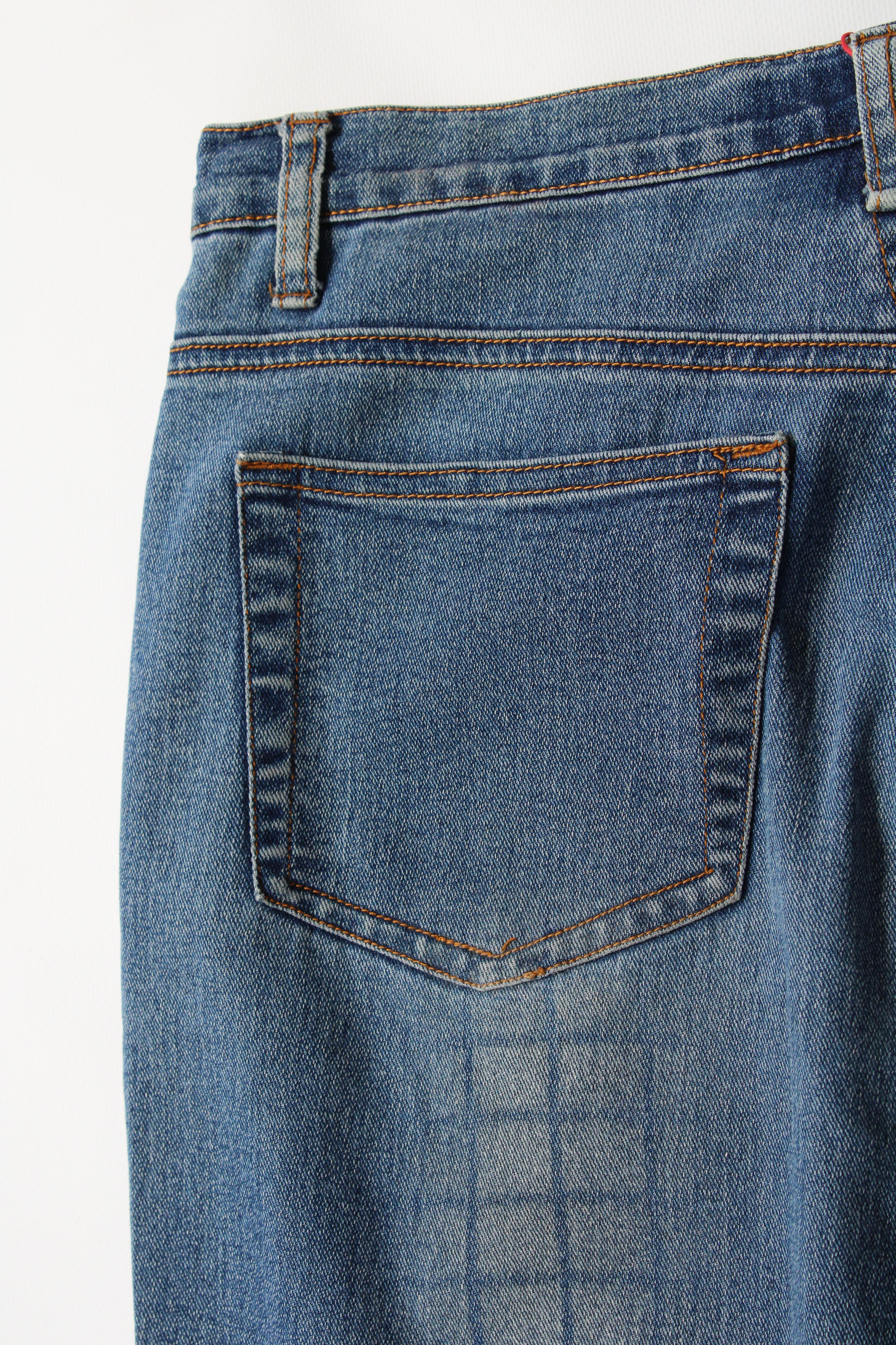 Super cute Y2K flare jeans with bead detailing